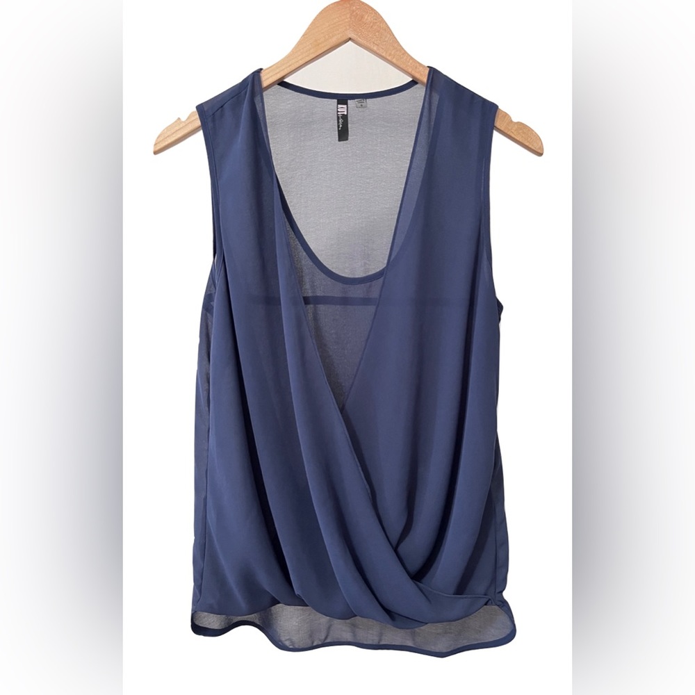 Kut from the Kloth Sheer Layered Tank Top Blouse